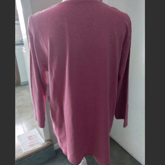 Soft Surroundings Coconut Dreams Mellow Mauve M and S NWT embroidered top $80 - Picture 5 of 8